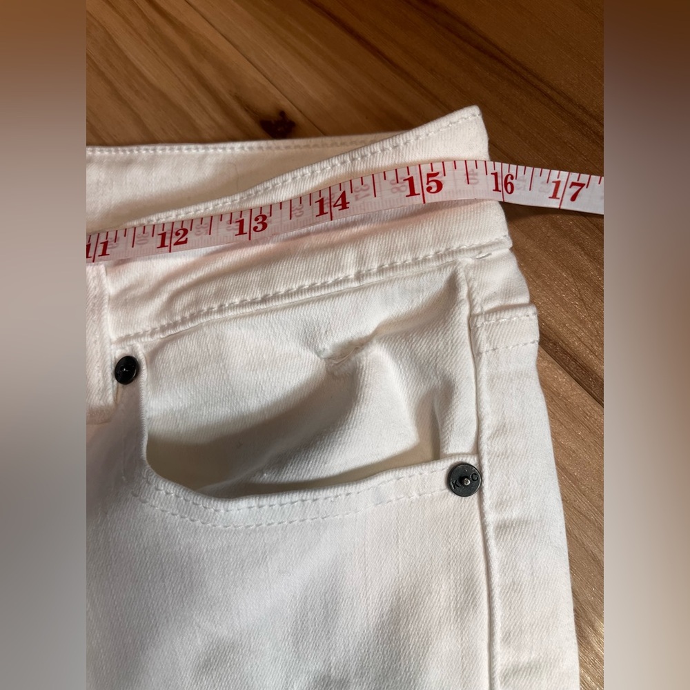 KanCan High-Rise Ankle Skinny White Raw Hem Stretch Denim Jeans Womens 11/29 - Picture 4 of 9